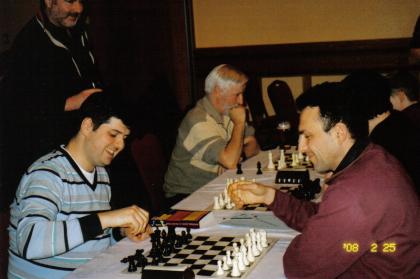 Svidler shows Gabriel Mirza the winning smile.